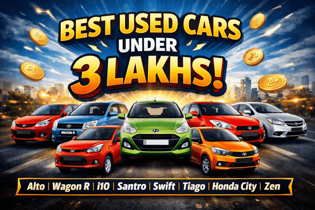 "best used cars under 3 lakhs in India"